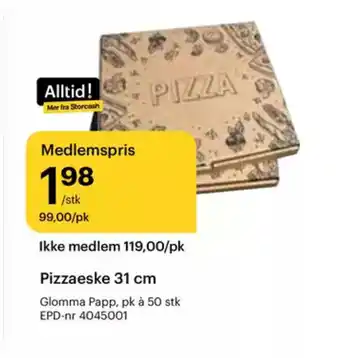 Storcash Pizzaeske 31 cm tilbud