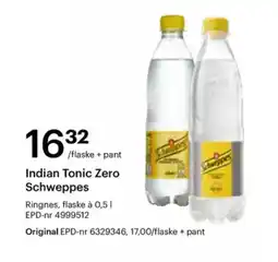 Storcash SCHWEPPES Indian tonic zero tilbud