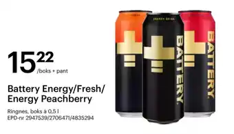 Storcash Battery energy/fresh/ energy peachberry tilbud