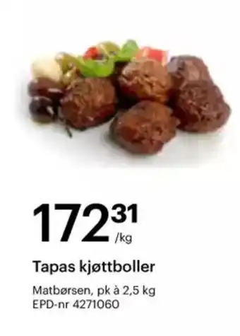 Storcash Tapas kjøttboller tilbud