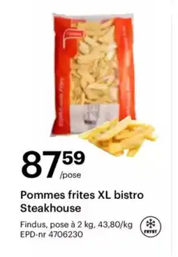 Storcash Pommes frites xl bistro steakhouse tilbud