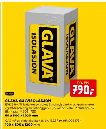 jem & fix GLAVA GULVISOLASJON tilbud