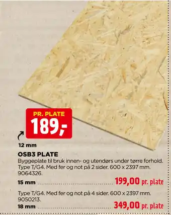 jem & fix OSB3 PLATE tilbud