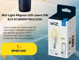 Elkjøp Wiz Light Mignon LED-pære 5W E14 871869978621200 tilbud