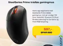 Elkjøp SteelSeries Prime trådløs gamingmus tilbud