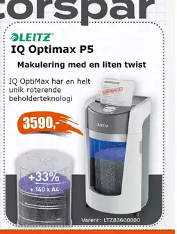 Kontorspar IQ Optimax P5 Makulering med en liten twist tilbud