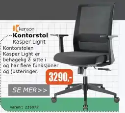 Kontorspar Kenson kontorstol kasper light tilbud