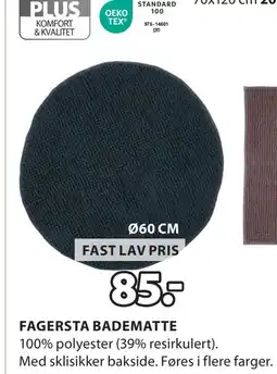 JYSK FAGERSTA BADEMATTE tilbud
