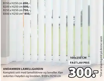 JYSK ANDAMMEN LAMELLGARDIN tilbud