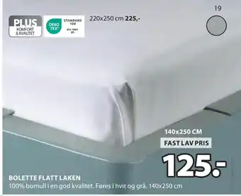 JYSK BOLETTE FLATT LAKEN tilbud