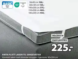 JYSK ANITA FLATT LAKEN TIL SENGEVÆTER tilbud