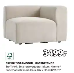 JYSK SKEJBY SOFAMODUL, HJØRNE/ENDE tilbud