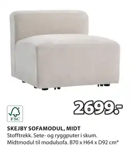 JYSK SKEJBY SOFAMODUL, MIDT tilbud