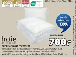 JYSK SUPREME DYNE-/PUTESETT tilbud