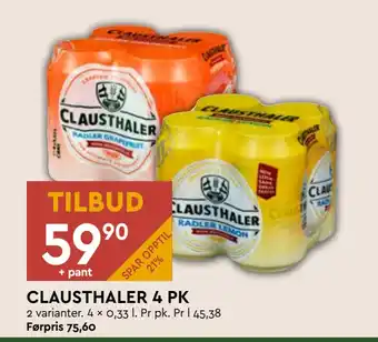 Coop Mega CLAUSTHALER 4 PK tilbud