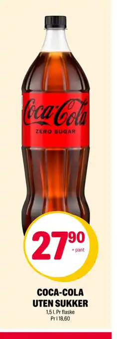 Coop Extra COCA-COLA UTEN SUKKER tilbud