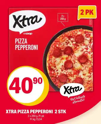 Coop Extra XTRA PIZZA PEPPERONI 2 STK tilbud