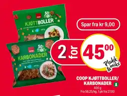 Coop Extra COOP KJØTTBOLLER/ KARBONADER tilbud