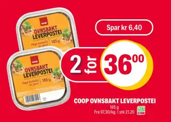 Coop Extra COOP OVNSBAKT LEVERPOSTEI tilbud