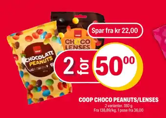 Coop Extra COOP CHOCO PEANUTS/LENSES tilbud