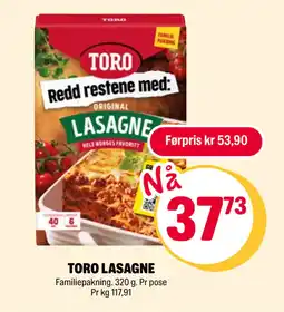 Coop Extra TORO LASAGNE tilbud