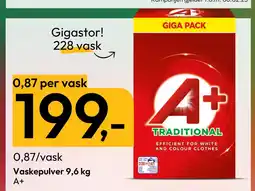 Gigaboks Vaskepulver 9,6 kg tilbud