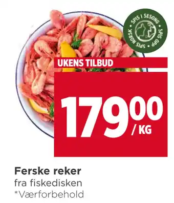 Meny Ferske reker tilbud