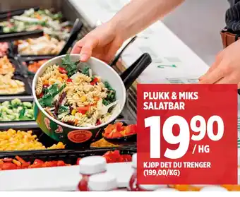 Meny PLUKK & MIKS SALATBAR tilbud