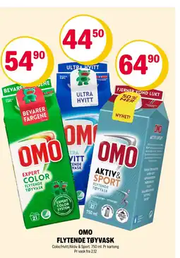 Coop Extra OMO FLYTENDE TØYVASK tilbud