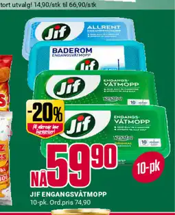 Europris Jif engangsvåtmopp tilbud