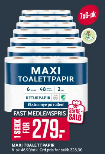 Europris Maxi toalettpapir tilbud