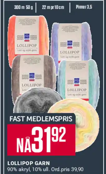 Europris Lollipop garn tilbud