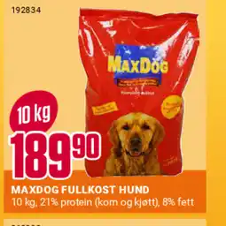 Europris Maxdog fullkost hund tilbud