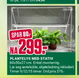 Europris Plantelys med stativ tilbud