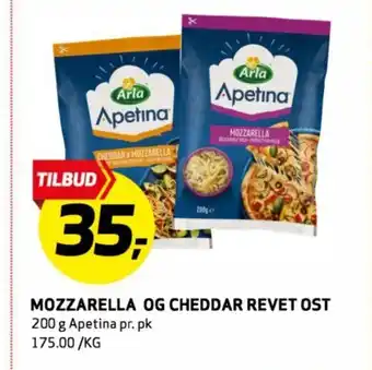 Bunnpris Mozzarella og cheddar revet ost tilbud