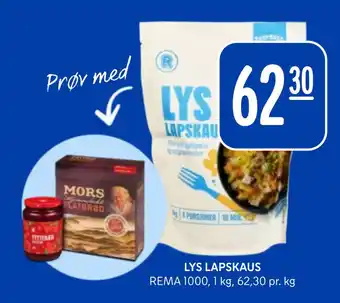 Rema 1000 LYS LAPSKAUS tilbud