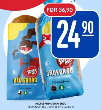 Rema 1000 HELTEBRØD & GROVBRØD tilbud