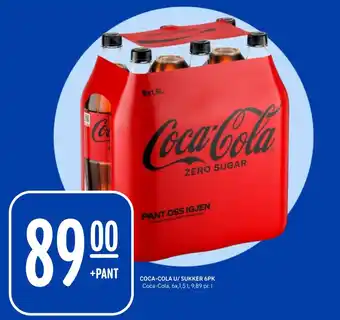 Rema 1000 COCA-COLA U/ SUKKER 6PK tilbud