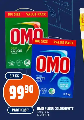 Coop Obs OMO PLUSS COLOR/HVITT tilbud