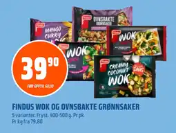 Coop Obs FINDUS WOK OG OVNSBAKTE GRØNNSAKER tilbud