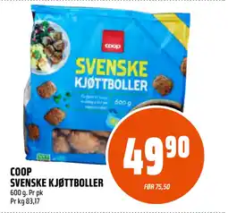 Coop Obs COOP SVENSKE KJØTTBOLLER tilbud