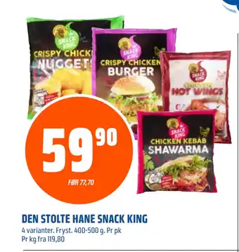 Coop Obs DEN STOLTE HANE SNACK KING tilbud