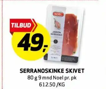 Bunnpris Serranoskinke skivet tilbud