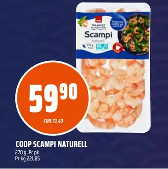 Coop Obs COOP SCAMPI NATURELL tilbud