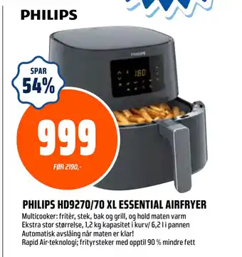 Coop Obs PHILIPS HD9270/70 XL ESSENTIAL AIRFRYER tilbud