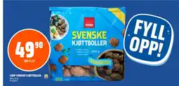 Coop Obs COOP SVENSKE KJØTTBOLLER tilbud