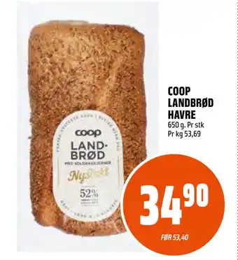 Coop Obs COOP LANDBRØD HAVRE tilbud