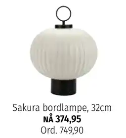 Nille Sakura bordlampe, 32cm tilbud