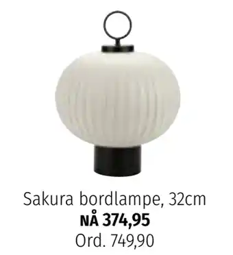 Nille Sakura bordlampe, 32cm tilbud