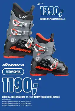 Coop Obs NORDICA SPEEDMACHINE J2-J3-J4 ALPINSTØVEL BARN/ JUNIOR tilbud